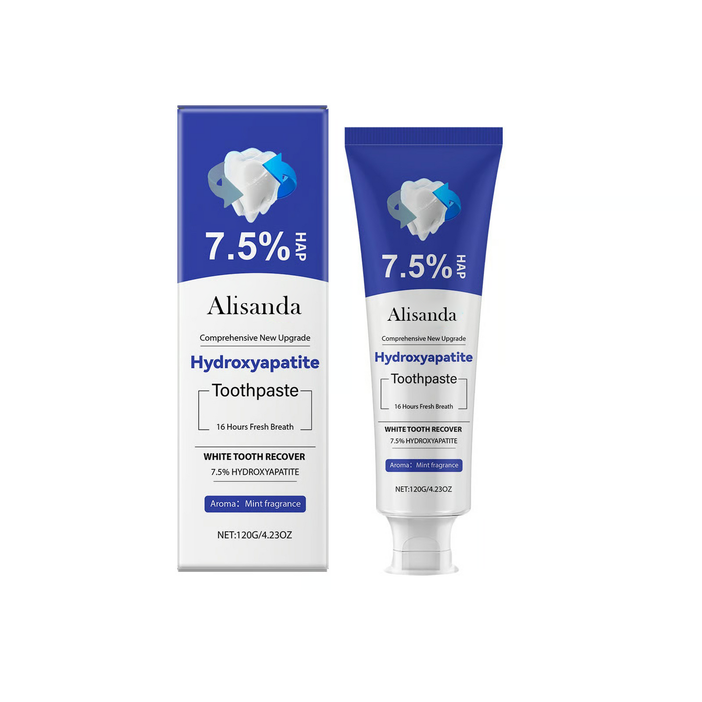💥Hot Listing 🔥Alisanda™ Hydroxyapatite Toothpaste 7.5% for Enamel Repair & Teeth Whitening Refreshing Flavor Fluorid