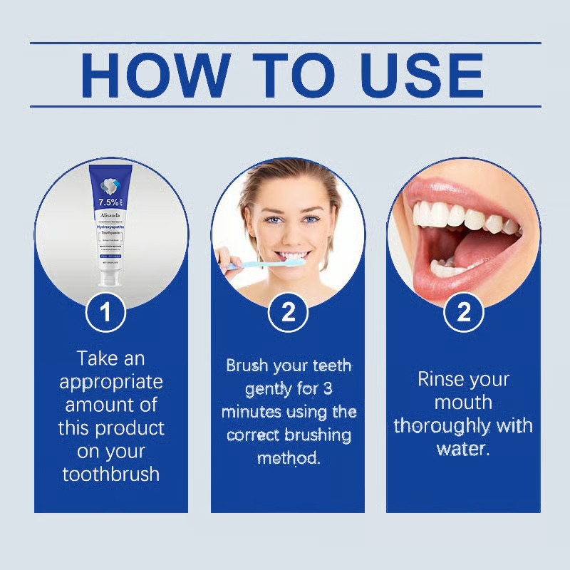 💥Hot Listing 🔥Alisanda™ Hydroxyapatite Toothpaste 7.5% for Enamel Repair & Teeth Whitening Refreshing Flavor Fluorid